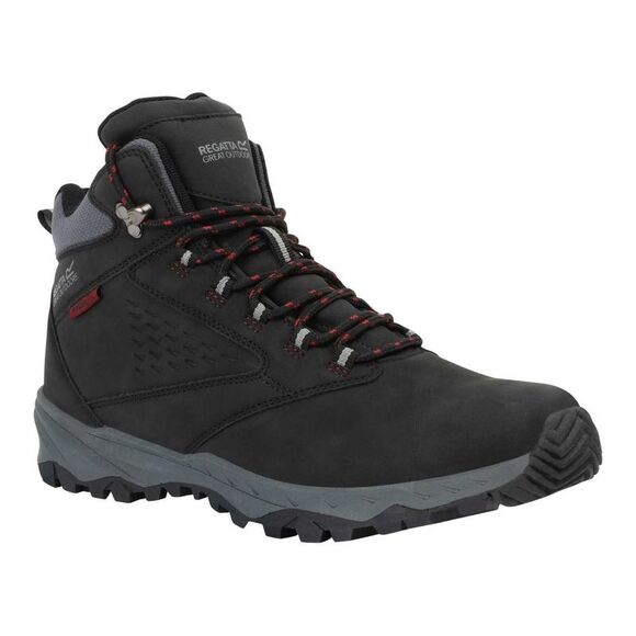 Regatta Mens Amble Walking Boots / Black/Rio Red